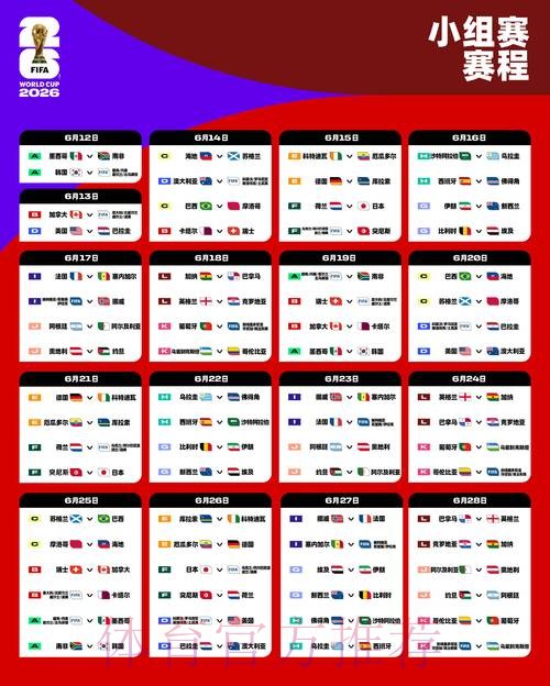 最新更新！2026世界杯赛程安排披露